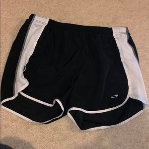 Black running shorts